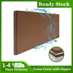 100% Waterproof Bed Foam Cover with L Shaped Zipper Single to King Size Foam Bed Cover for 2/4/6 inch Thickness