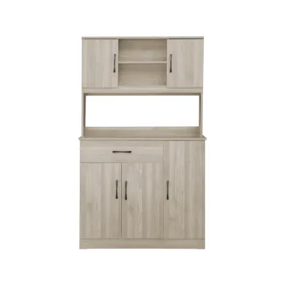 Living Mall Jessie 2/3 Door Kitchen Cabinet Melamine Top Panel in 12 Models.