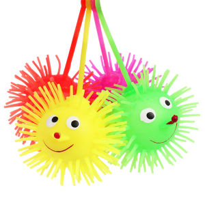 5Pcs Funny Glowing hedgehog bouncy ball flashing fluffy ball