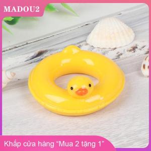 [COD] MADOU2 1:6 1:12 Dollhouse thu nhỏ màu vàng vịt cuộc sống bơi vòng cho búp bê Dollhouse trang trí nội thất