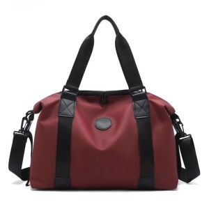 ELLIER Fashion Womens Travel Tote Bags Solid Color Large-Capacity Gym Fitness HandBag Easy To Carry Overnight Bag Luggage Storage Bag for Men Women