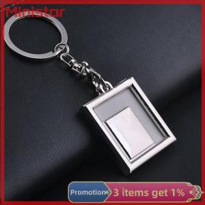 Ministar Chic Transparent Clear Insert Photo Picture Frame Key Ring Chain Keychain