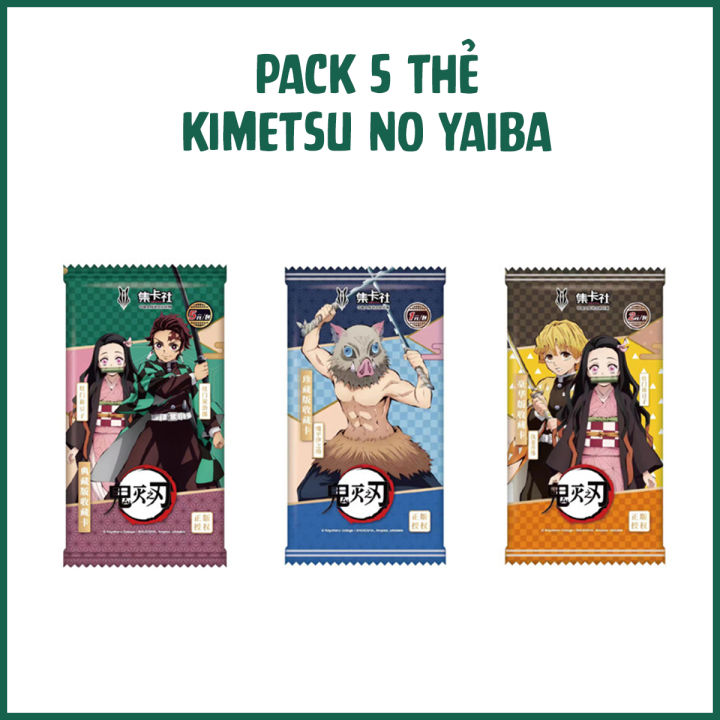 [Có sẵn] Pack thẻ nhân phẩm Anime Kimetsu No Yaiba 1 pack 5 thẻ xinh ...