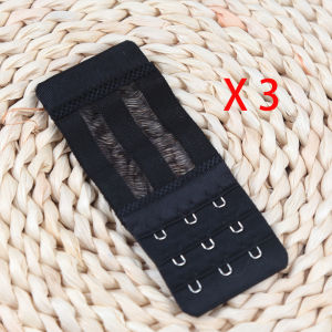 3 PCS Women 3 Rows 3 Buckles Bra Extension Strap Extenders Elastic Hook Clip Adjustable Belt Buckle Bra Accessories