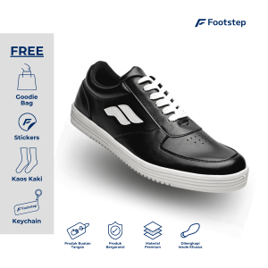 Footstep Footwear Sepatu pria Sneakers Wave V2 Black White Original Shoes