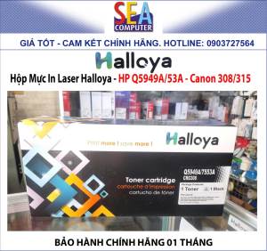 Hộp Mực In Laser Halloya 49A / 53A (HP 1160/1320/Canon 3300/CANON 308 HP P2014/P2015/CANON 315)