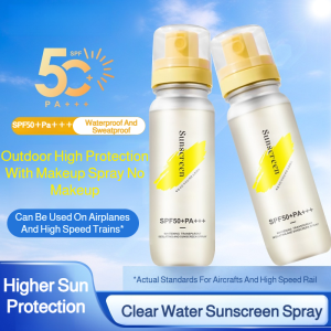 Lightly Watery Sunscreen Spray SPF50+Pa+++ All Day Light Sunblock Mist Face Body All Day Anti-UV Moisturizing Refreshing Oil Control