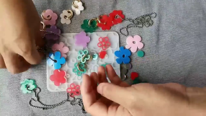Khuôn nhựa mặt dây chuyền hoa Keychain Kiểu dáng khuôn hoa khuôn silicon cho vòng cổ bông tai vòng đeo tay làm cho