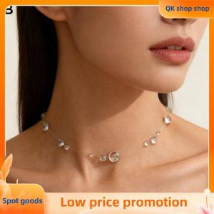 ✨QK shop✨ Handmade Dewdrop Resin Necklace Clear Water Drop Pendant Unique Dripped Jewelry for Women Fashion Accessory for Parties