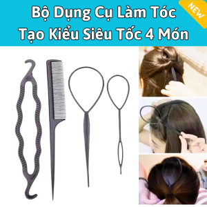 Bộ Dụng Cụ Làm Tóc Tạo Kiểu Siêu Tốc 4 Món .