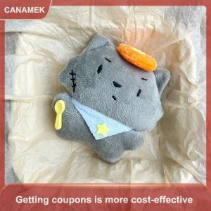 【CANAMEK 】 Cute Plush Wolf Keychain Cartoon Sheep Pendant Soft Stuffed Doll Toy Car Key Ring Backpack Hanging Decoration Couple Gift