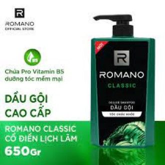 Dầu gội romano 650g Bich Chi DGRMN650, ''hương thành công, chất thành công, cho tóc chắc khỏe, da sạch giàu, đầy sức sống, hương nước hoa nồng nàn quyến rủ