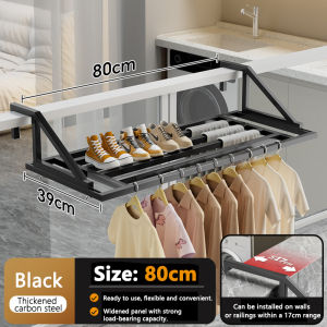 Stainless Steel Extendable Towel Hanger Ampaian Drying Rack Balcony Laundry Rack Clothes Hanger Rak Baju Balkoni 晾衣架