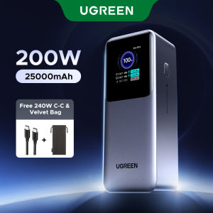 UGREEN 25000mAh Laptop Powerbank PD 200W 2C1A Fast Charging Power Bank for Laptop Power Adapter for Thinkpad T14 Dell Lenovo MacBook Pro/Air iPad Mini/Pro Samsung S26 Ultra Switch 2 Xiaomi Huawei Pixel Airplane Model: PB722