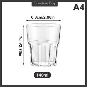 [Creative] Acrylic Whiskey Cups Unbreakable Transparent Beer Cup Plastic Coffee Milk Breakfast Cup Spirit Glass Drinkware Juice Tea Cup