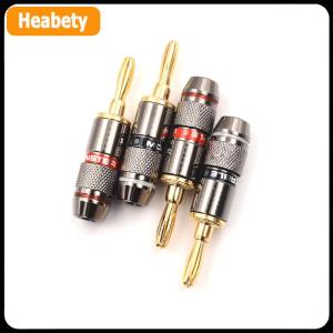 【2-3 ngày giao hàng】 4pcs vàng mạ BFA 4mm chuối cắm nam Loa kết nối bộ chuyển đổi