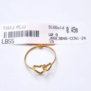 JIN JING CINCIN DOUBLE LOVE SIZE 12.5-22 EMAS 916 TULEN (HOLLOW) 0.45g-0.53g