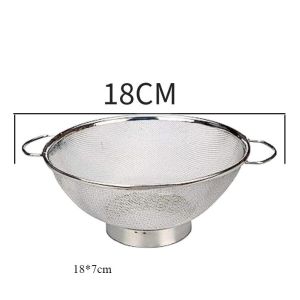 Stainless Steel Fine Mesh Strainer Bowl Drainer Vegetable Multi-Use Kitchen Strainer with Handles
