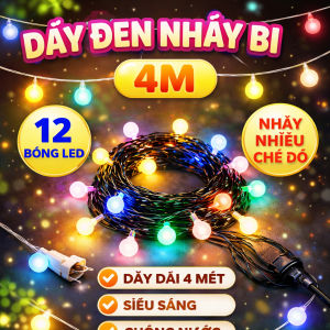 Đèn chớp led dùng trang trí Tết dài 4m nhiều màu