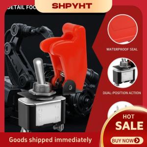 SHPYHT✨ 1Pcs 12V 20A Red Cover SPST ON Off 2Pin Heavy Duty Rocker Toggle Switch For Racing Auto Car ATV UTV Golf Cart Truck Boat
