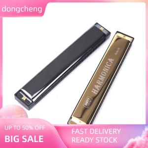 dongcheng 24 Hole Key Of C Play Harmonica Tremolo Harmonica Mouth Organ Double Row Blues