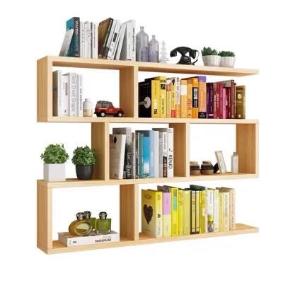 Kệ gỗ treo tường kệ sách 4 tầng decor nhà cửa dễ dàng lắp ghép đầy đủ phụ kiện