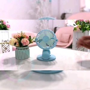 Mini Mute Clip Fan Portable Air Cooling 3 Speeds Desk USB Fan Rechargeable Silent 4 Blades Baby Stroller Fan Klip Kipas