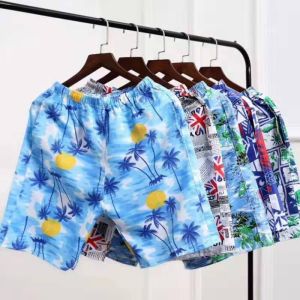 ( 2pcs )- Colorful Summer Floral Beach Short for Men Hs-#6