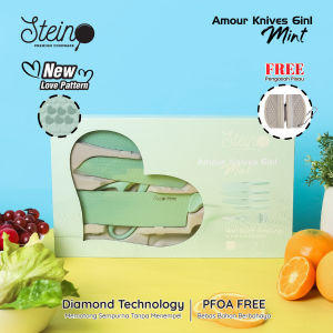 Stein Pisau Dapur Set Diamond Amour Knives 6 in 1 Love Pattern Series