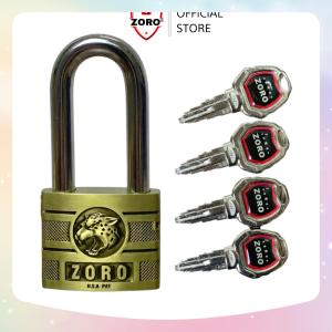 Ổ khóa càng dài ZORO đầu báo chìa kiếm xe hơi 6 phân cao cấp khóa bát cửa lớn dài thép chống gỉchống nước