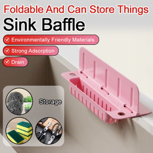 Ecofriendly Material Splash Guard Kitchen Baffle Practicality Storageable Onepiece Large Suction Cups Foldable Washstand Baffle Pool Splash Guards Durable And Anticorrosive