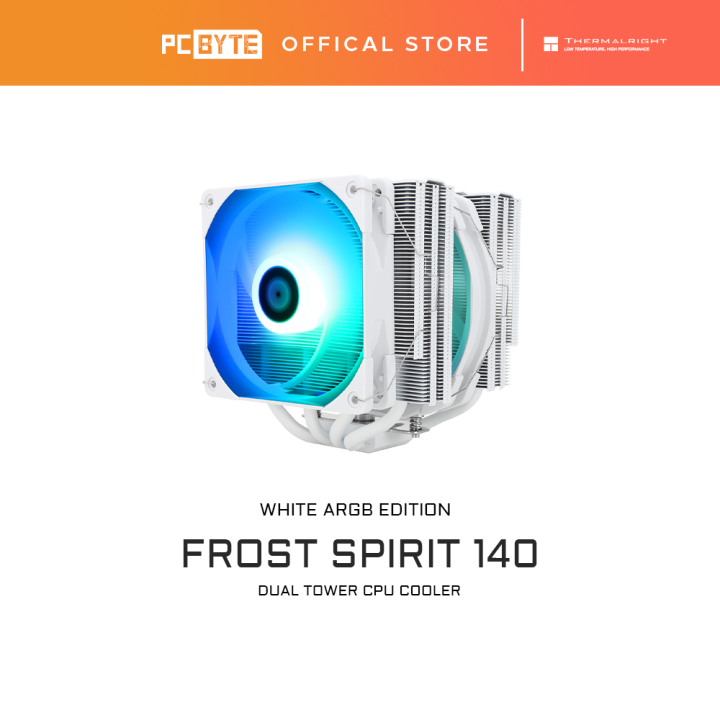 Thermalright Frost Spirit 140 White V3 ARGB Dual Tower CPU Heatsink ...