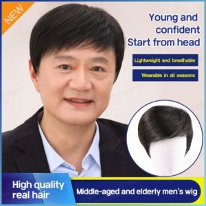 Simulated Human Hair Wig Moisture-proof Natural Health Hair Piece Safe Fireproof and Waterproof