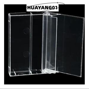 HUAYANG01 [2023 new HOT FASHION] 1 cái hộp Băng Cassette hộp đựng trong suốt Hộp Băng trống ghi âm từ tính hộp chống bụi