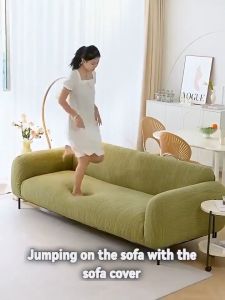 Elastic Full Sofa Cover Regular L Shape 1/2/3/4-Seater Seat Cover Slipcover Set Anti-grab
