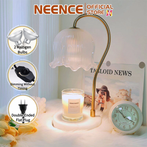 Dimmable Light Candle Warmer Lamp Candle Burner Light Scented Candle Holder Wooden Base with gu10 bulb Electric Candle Light Candle Melting Lamp Wax Lamp for yankee candles Table Decoration Items