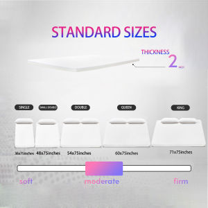 SEA CHOICE  Topper Mattress Memory Foam Topper Mattress 2/3 Inches Topper Mattress Topper Picnic Mattress Mattress 36 Inches Cold Gel Mattress 48 Inches Mattress 60 Inches Memory foam Topper