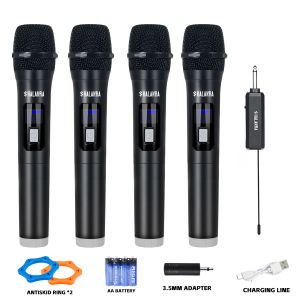 SHALANRA G802/B802 Wireless Microphone Handheld Microphone LCD Screen Intelligent Noise Reduction Karaoke Singing Microphone Working Distance 50M