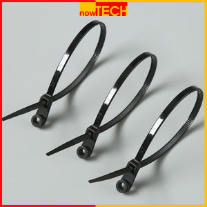 100 dây thít dây rút lạt nhựa màu trắng đen có đầu bắt vít các cỡ 15cm (4x150) và 20cm (5x200)