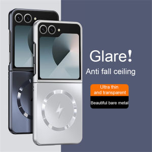 Luxury For Magsafe Matte Frosted AG Magnetic Phone Case For Samsung Z Flip 8 7 FE 6 5 ZFlip 4 3 Wireless Charge Protective Cover