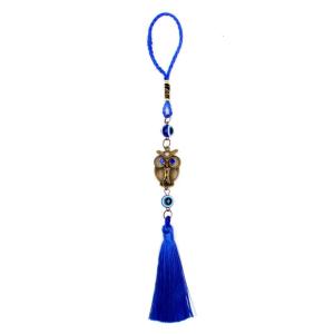 Turkish Blue for Evil Eye Amulets Wall Hanging Pendant Home Decor Owl Tassel Ornament Home Car for Protection Good Luck Blessing Gift