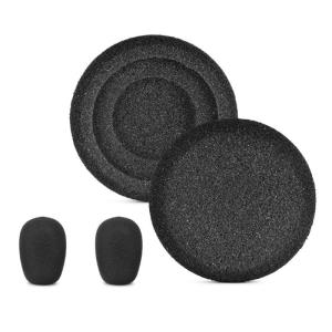 Pack of 2 Ear Pads and Mic Covers for Enhances Sound Quality and Comfort Suitable for Evolve20 20se 30 30II 40 65 65