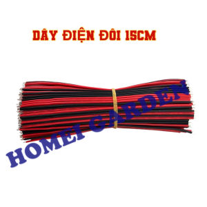 5 đoạn dây điện đôi dài 10cm 15cm 20cm nhúng sẵn chì để nối bảng mạch đèn DIY Stem steam - HM0507