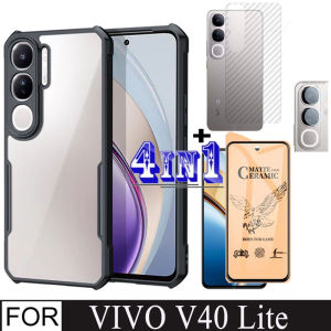 Vivo V40 Lite Shockproof Phone Case for Vivo V40lite 4 in 1 Camera Lens Glass Screen Protector