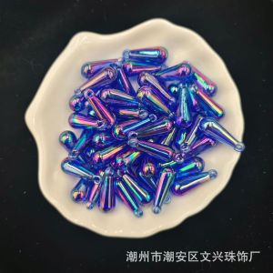 (50g)Hạt nhựa giọt nước size 8*22mm nhiều màu Nguyên liệu làm trang sức cổ trang Nguyên liệu diy
