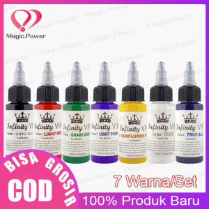 1 set 30ml 7warna Tumbuhan Alami Tato Tinta Pigmen untuk Semi Permanen Alis Eyeliner Bibir Seni Tubuh Cat Makeup Tato Perlengkapan Alat
