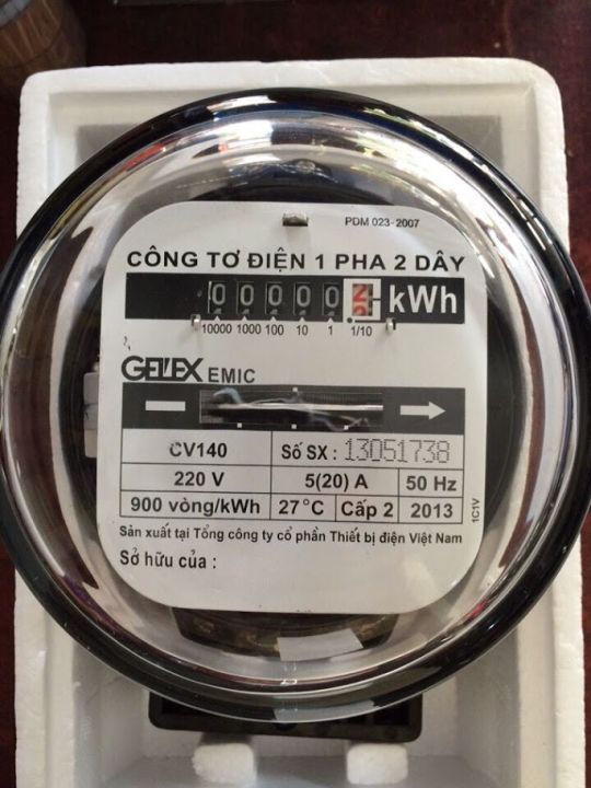 ĐỒNG HỒ ĐIỆN CƠ, CÔNG TƠ ĐIỆN, Công tơ điện 1 pha 2 dây ( Đồng hồ điện gia đình , phòng trọ )