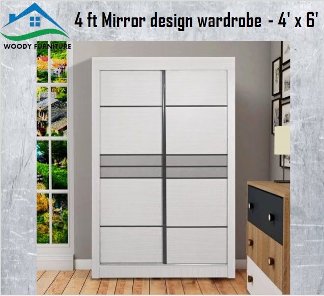 Woody furniture 4 ft sliding door wardrobe Lazada