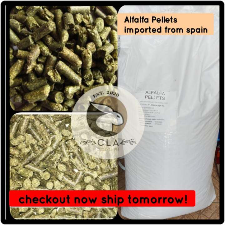 Alfalfa Whole and Cracked Pellets for Rabbit, Guinea Pig in Resealable