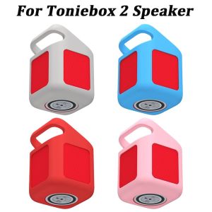 CANICECA with Handle Protective Case Portable Silicone Storage Cover Shell Shockproof Speaker Sleeve for Toniebox 2 Audio Player Accessories